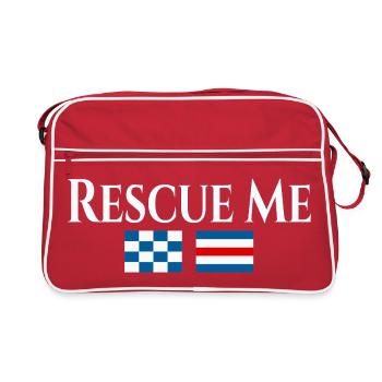 Rescue Me – Maritime Signal Flags - Retro Bag - red/white - Front