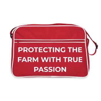 Culture de noix : Véritable passion - Sac Retro - rouge/blanc - Devant