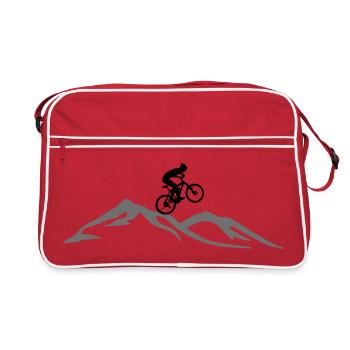 Cycling Mountain Bike Cycling Mountains - Retro Bag - red/white - Front