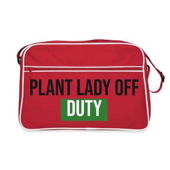 Plante En Dehors du Service - Don des Plantes - Sac Retro - rouge/blanc - Devant