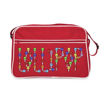 Typographie de la sucette - Sac Retro - rouge/blanc - Devant