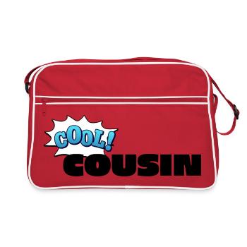 Lettrage de cousin cool pour le cousin cool - Sac Retro - rouge/blanc - Devant