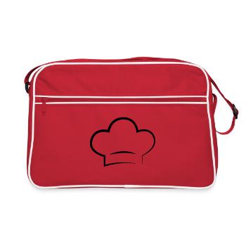 Desserts, Cakes, Bakery Kochmütze Koch - Retro Tasche - Rot/Weiß - Vorne