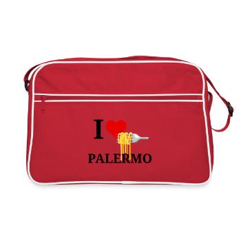 Pasta Made Me Feel in Palermo - Retro Bag - red/white - Front