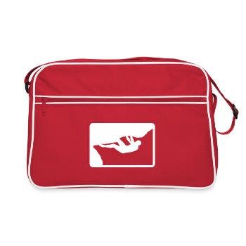 Outdoor Boulderer - Retro Tasche - Rot/Weiß - Vorne