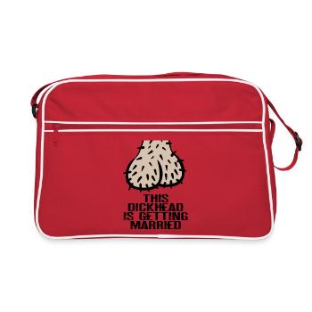 Dickhead testicule oeufs JGA bachelor au revoir - Sac Retro - rouge/blanc - Devant