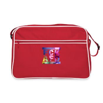 Against Nazis - FCK AFD - Against The Right - Retro Bag - red/white - Front