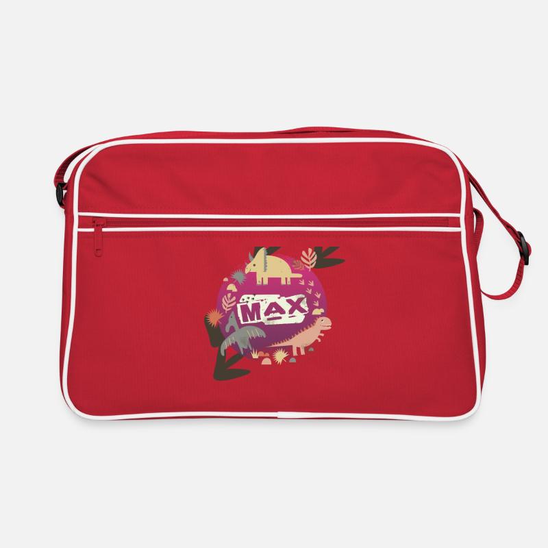 Max - Nom de garçon cool avec des dinosaures cool Sac Retro