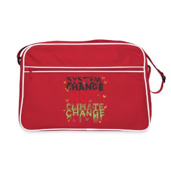 Changement de système - pas changement climatique - Sac Retro - rouge/blanc - Devant