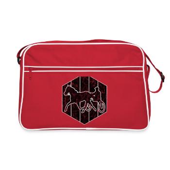Trotteur trotter dans un style rétro ou vintage - Sac Retro - rouge/blanc - Devant