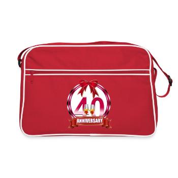 40th wedding Anniversary Ruby wedding anniversary - Retro Bag - red/white - Front