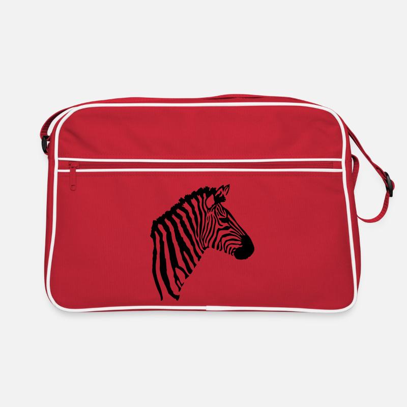 A zebra's head Retro Bag