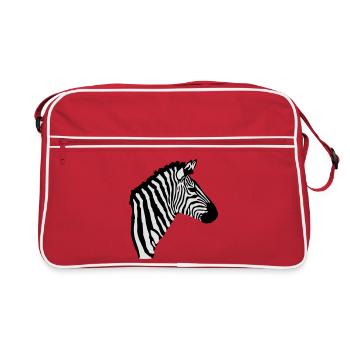 Tête de zèbre - Sac Retro - rouge/blanc - Devant