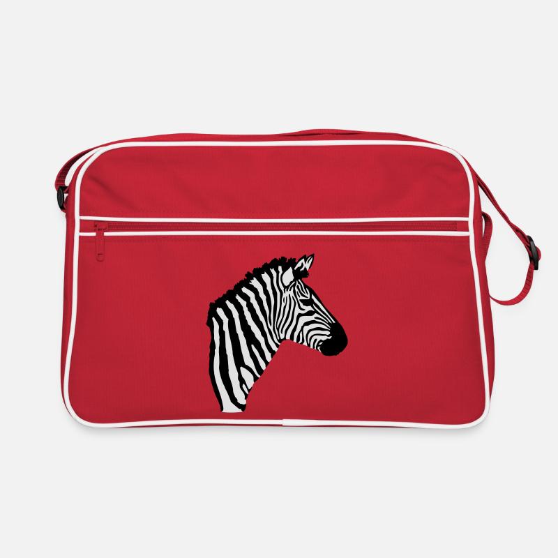 A zebra's head Retro Bag