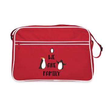 familie - Retro Tasche - Rot/Weiß - Vorne