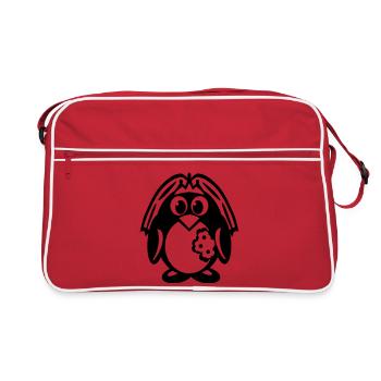 penguin bride - Retro Bag - red/white - Front