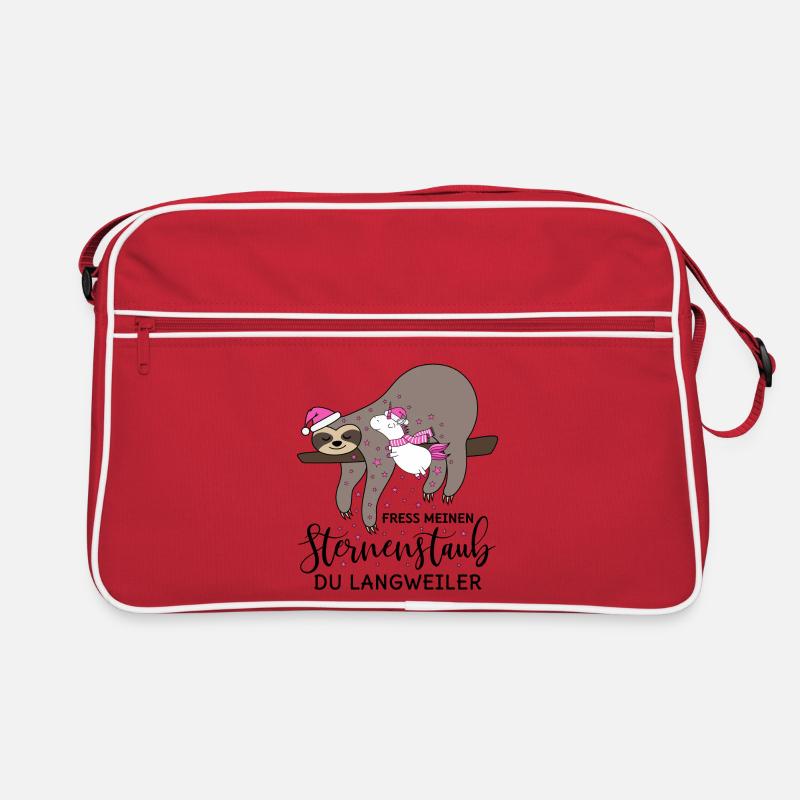 Faultier Einhorn Sternenstaub Weihnachten Winter Retro Tasche