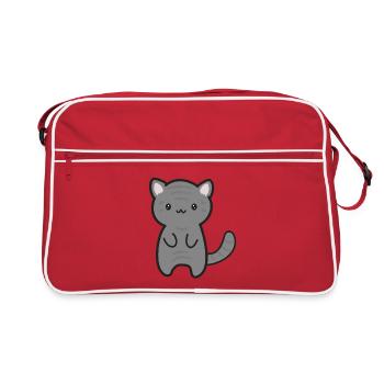 Tiger cat - Retro Bag - red/white - Front