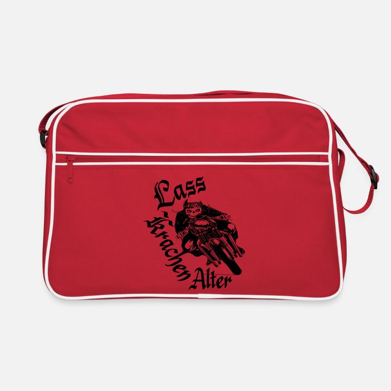 Outlaw Biker - Retro Tasche - Rot/Weiß