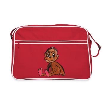 singe singe - Sac Retro - rouge/blanc - Devant