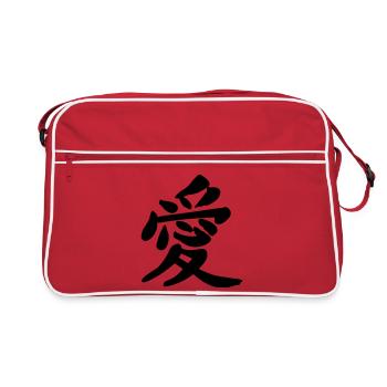 Character sign of love - Retro Bag - red/white - Front