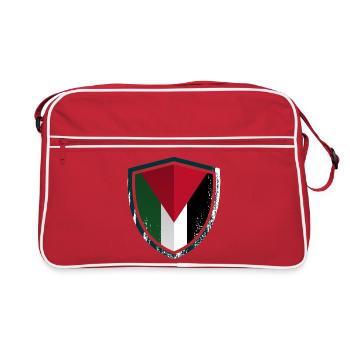 Geometric Shield Crest - Retro Bag - red/white - Front