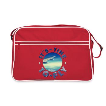 ITS TIME TO FLY ready for vacation vacation sun fun - Retro Bag - red/white - Front