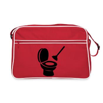 Toilet with unblocker - Retro Bag - red/white - Front