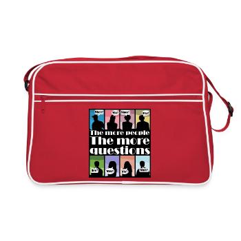 Plus il y a de gens. Plus il y a de questions - Sac Retro - rouge/blanc - Devant