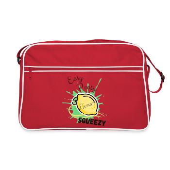 Zitrone Easy Peasy Lemon Squeezy - Retro Bag - red/white - Front