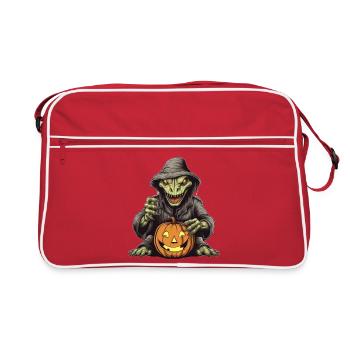 Citrouille effrayante Imprimé monstre - Sac Retro - rouge/blanc - Devant