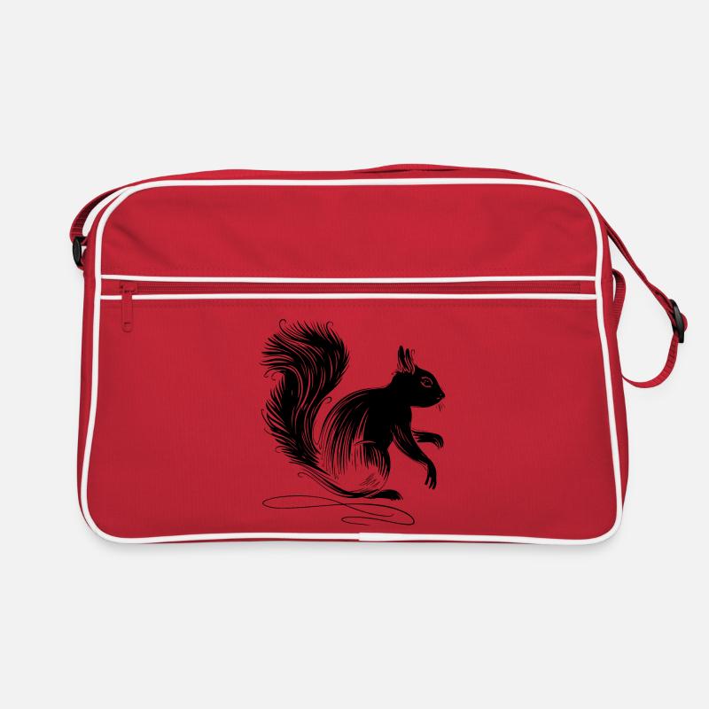 Eichhörnchen Tier Silhouette Retro Tasche