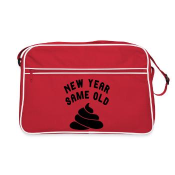 Every New Year's Eve it's the same shhi... # - Retro Bag - red/white - Front