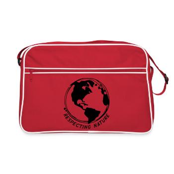 Respecter la nature - Sac Retro - rouge/blanc - Devant