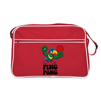 Ping Pong Champion Design Table Tennis and - Retro Bag - red/white - Front