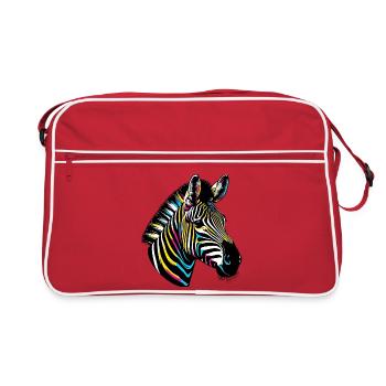 Zebra - Retro Bag - red/white - Front