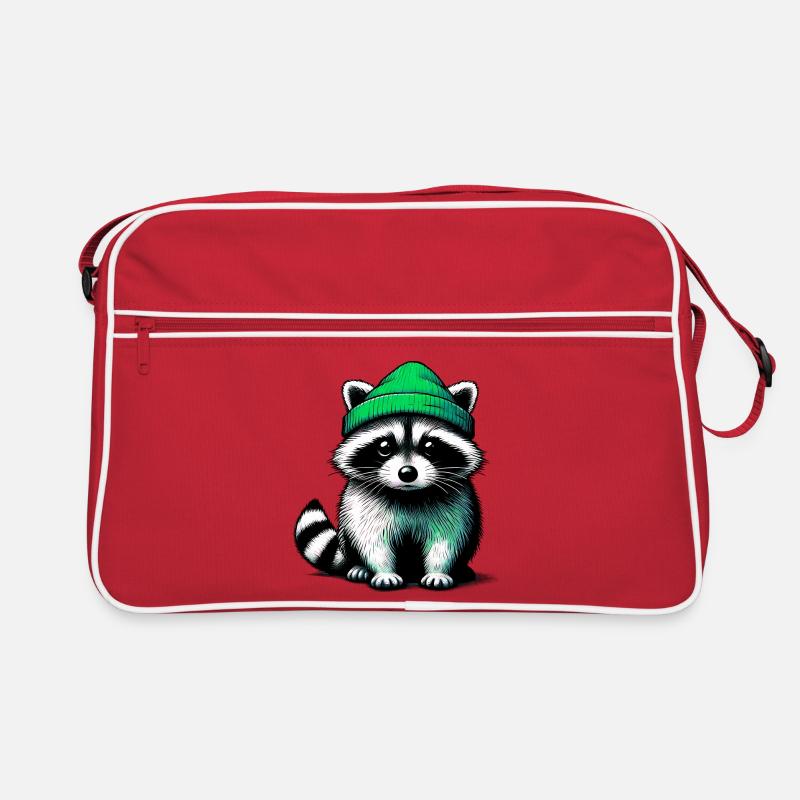 Waschbär Retro Tasche
