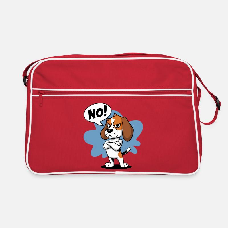 Illustration expressive de dessin animé Beagle Sac Retro