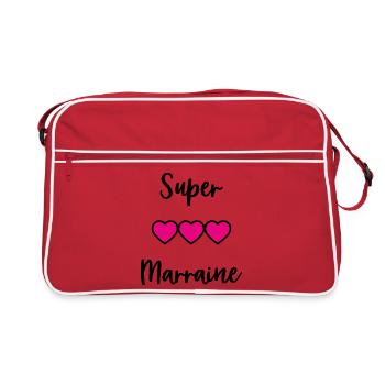 PATIN. TANTE. TATA. MAMA. MUTTERTAG - Retro Tasche - Rot/Weiß - Vorne