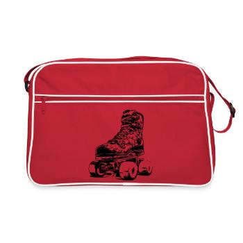 Roller Skates - Retro Tasche - Rot/Weiß - Vorne