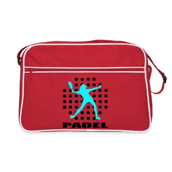 Padel - Retro Tasche - Rot/Weiß - Vorne