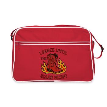 I dance until the soles glow - Retro Bag - red/white - Front