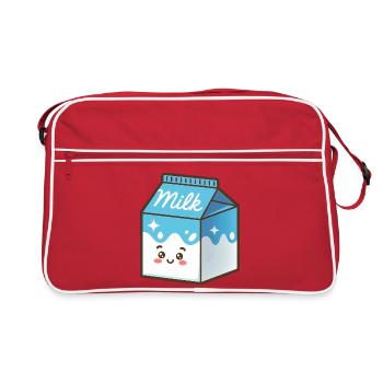 Carton de lait Kawaii - Sac Retro - rouge/blanc - Devant