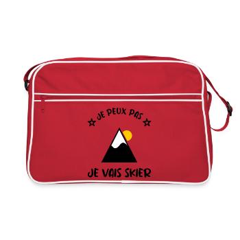 JE PEUX PAS. SKI. MONTAGNE. RAQUETTE. SNOW. SNOW - Sac Retro - rouge/blanc - Devant