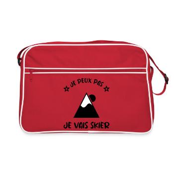 JE PEUX PAS. SKI. MONTAGNE. RAQUETTE. SNOW. SNOW - Sac Retro - rouge/blanc - Devant