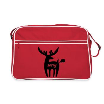 Farting Reindeer - Retro Bag - red/white - Front