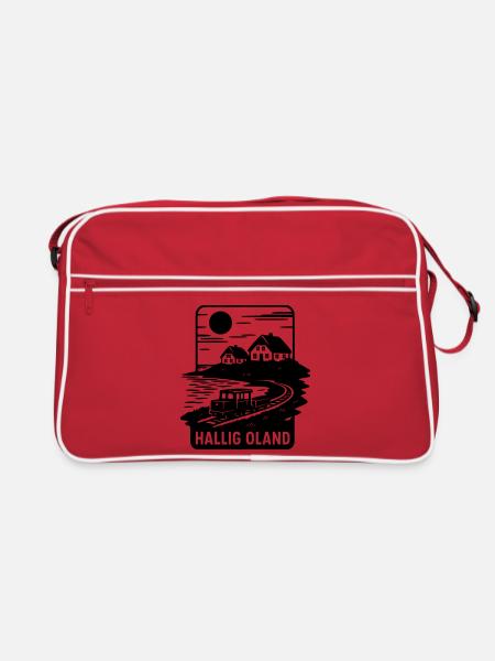 Oland Hallig - Retro Bag - red/white - Front