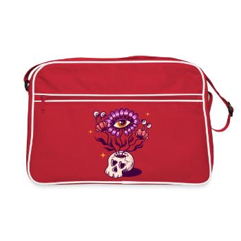 Crâne vase - Sac Retro - rouge/blanc - Devant