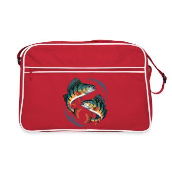 Deux perchoirs de saut - Sac Retro - rouge/blanc - Devant