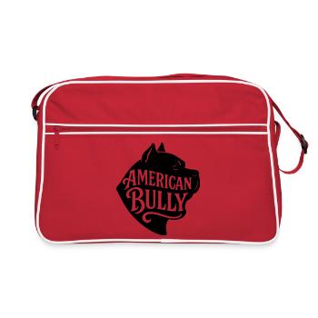 American Bully Bulldog chien français t shirt - Sac Retro - rouge/blanc - Devant